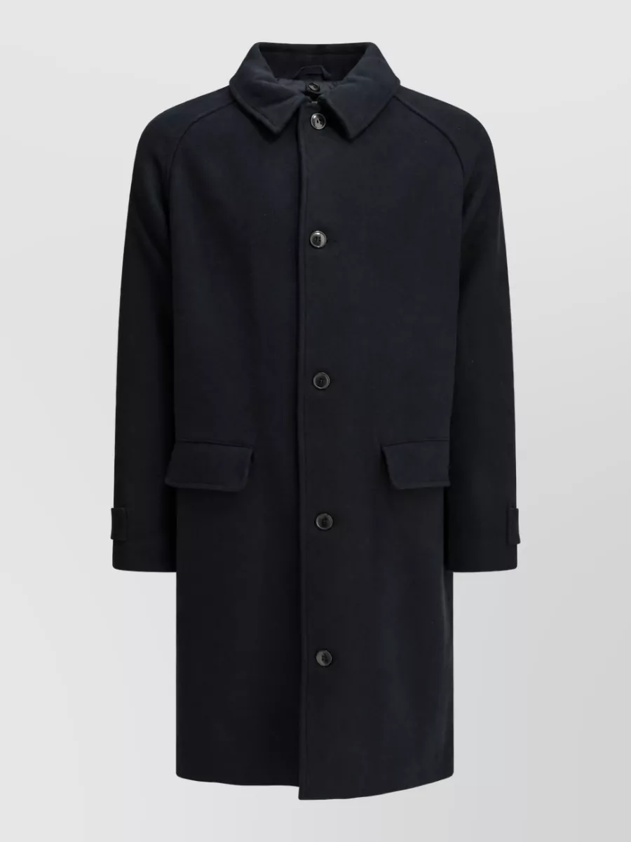 Sebago wool single-breasted coat