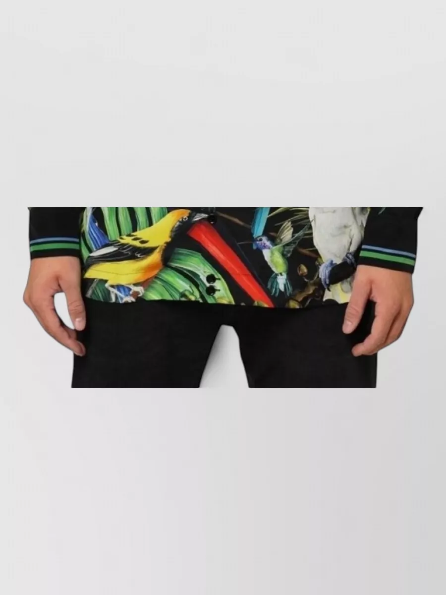Dolce&Gabbana Silk parrot print shirt
