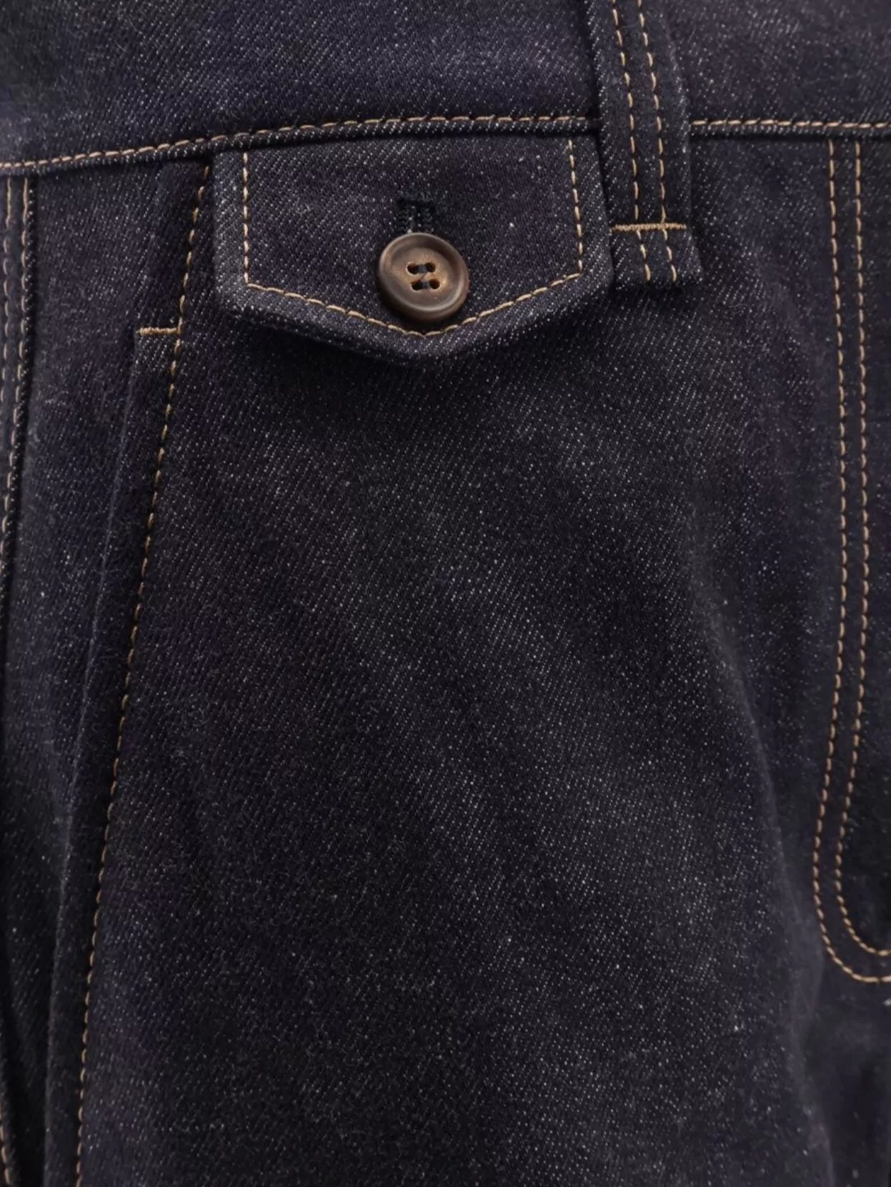 Brunello Cucinelli Contrasting Stitching Square Jeans