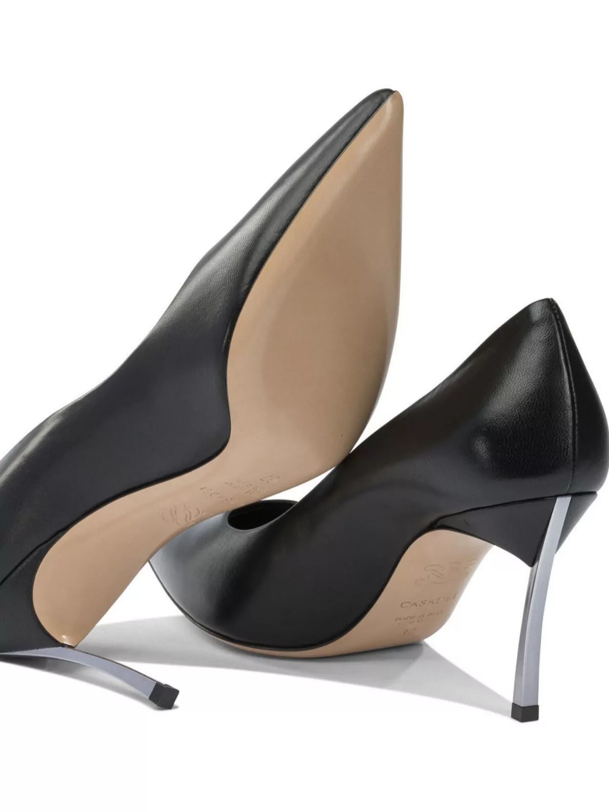 Casadei Pointed Toe Stiletto Heel Leather Pumps