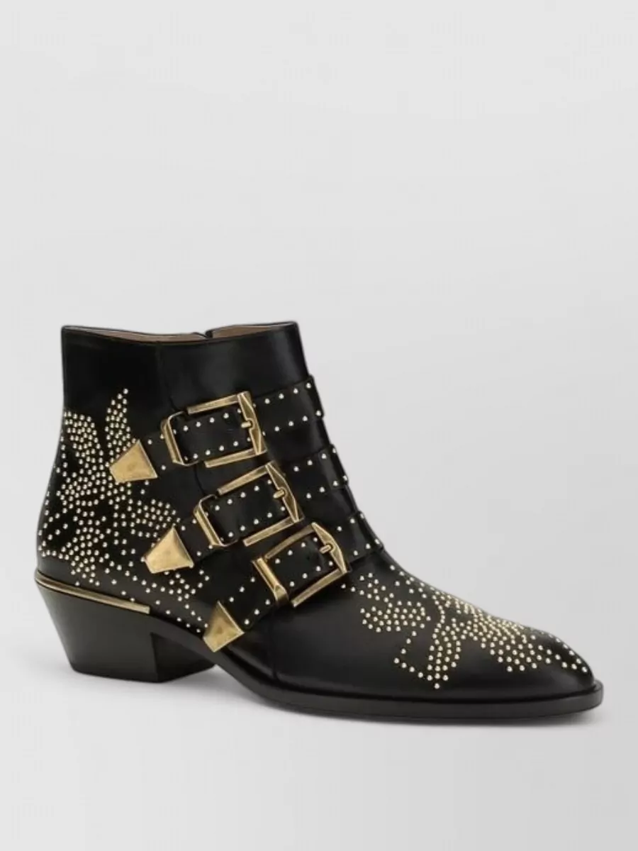 Chloé leather lace-up boots