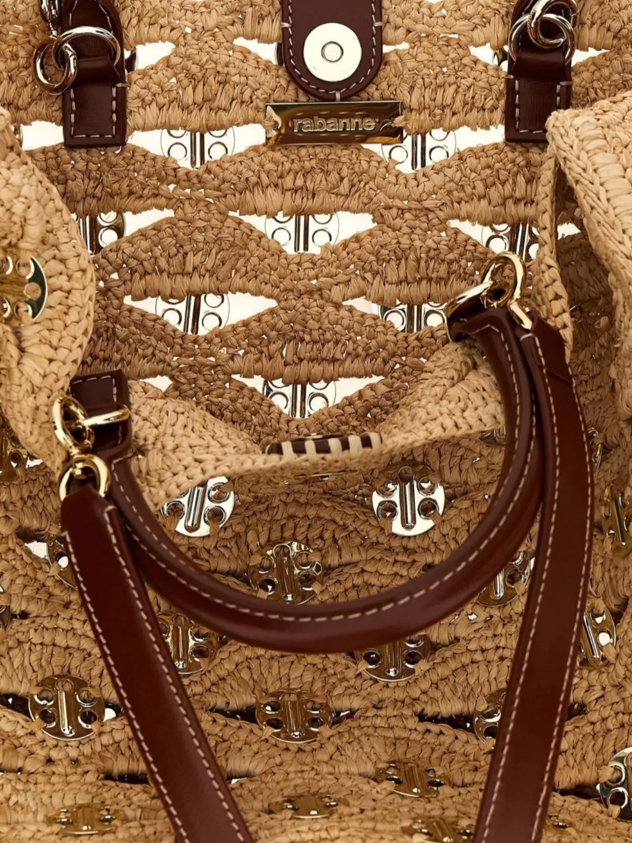 Rabanne '1969' Rectangular Woven Tote Bag