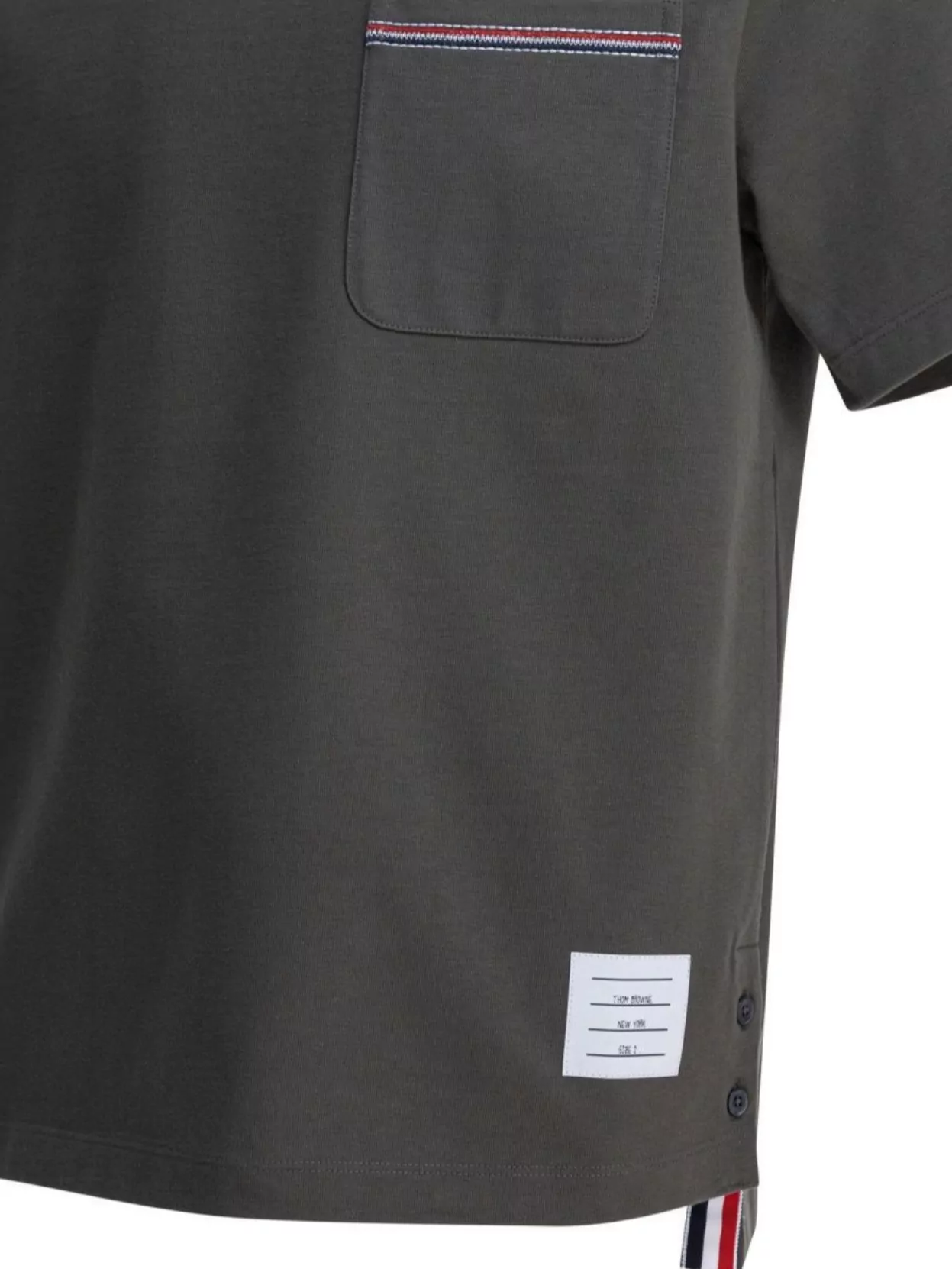 Thom Browne Pocketed Crew Neck Short Sleeve T-Shirt