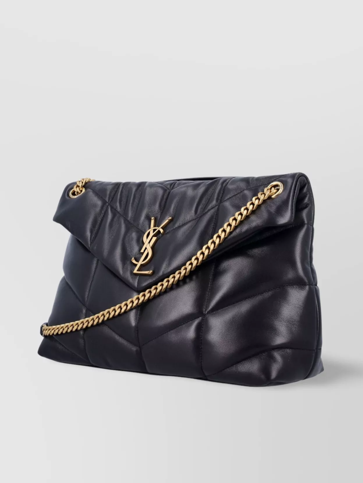 Saint Laurent Puffer Loulou Shoulder Bag With Chevron Quilt Stitching