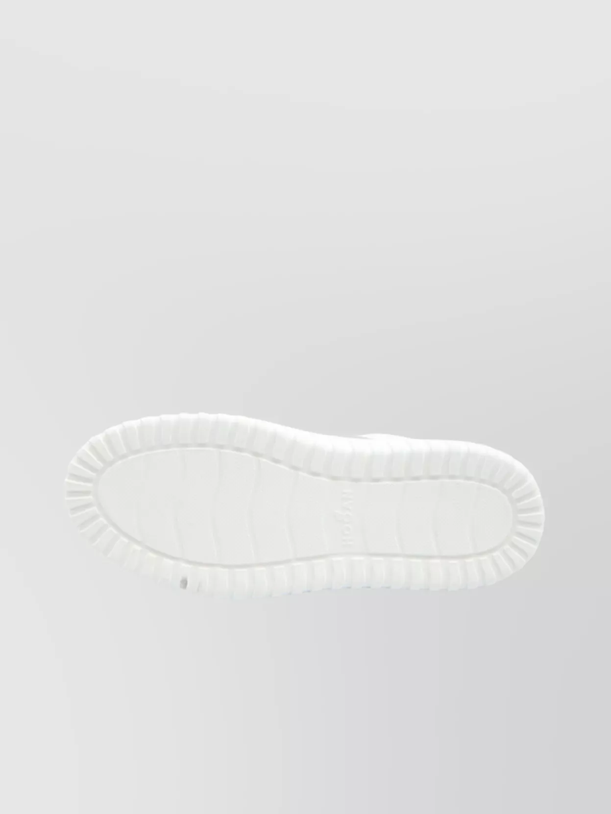 Hogan White Sneakers With Smooth Upper And Metallic Accent