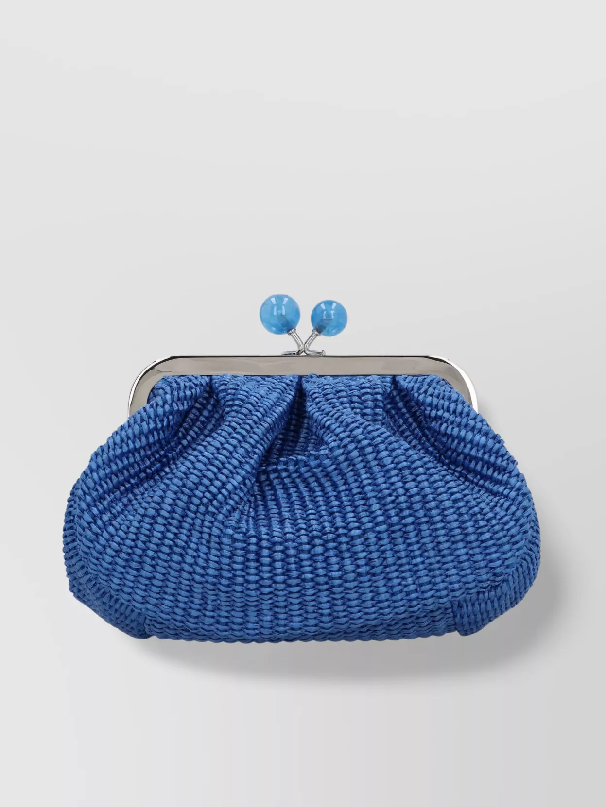 Weekend Max Mara Raffia Shoulder Clutch Bag With Removable Chain