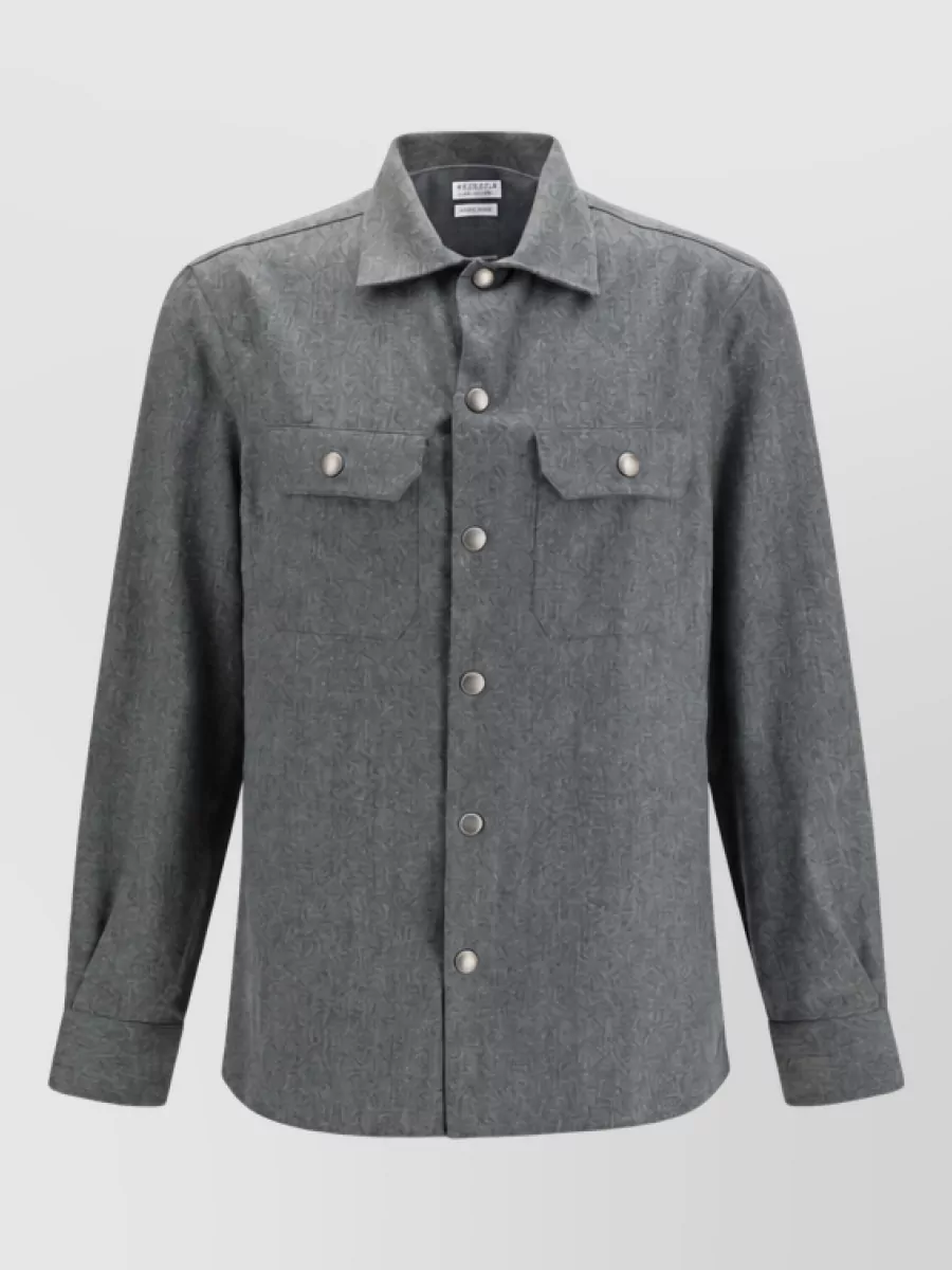 Brunello Cucinelli wool shirt jacket