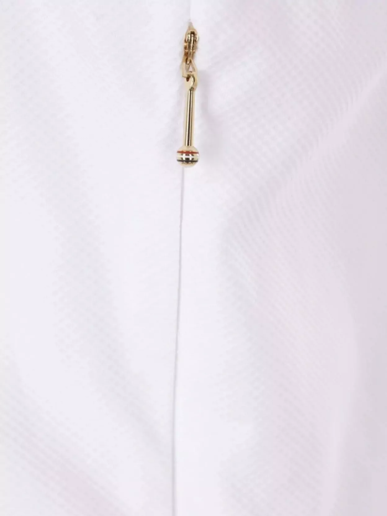 Thom Browne High Waist Pleated Skirt Polo Collar Dress