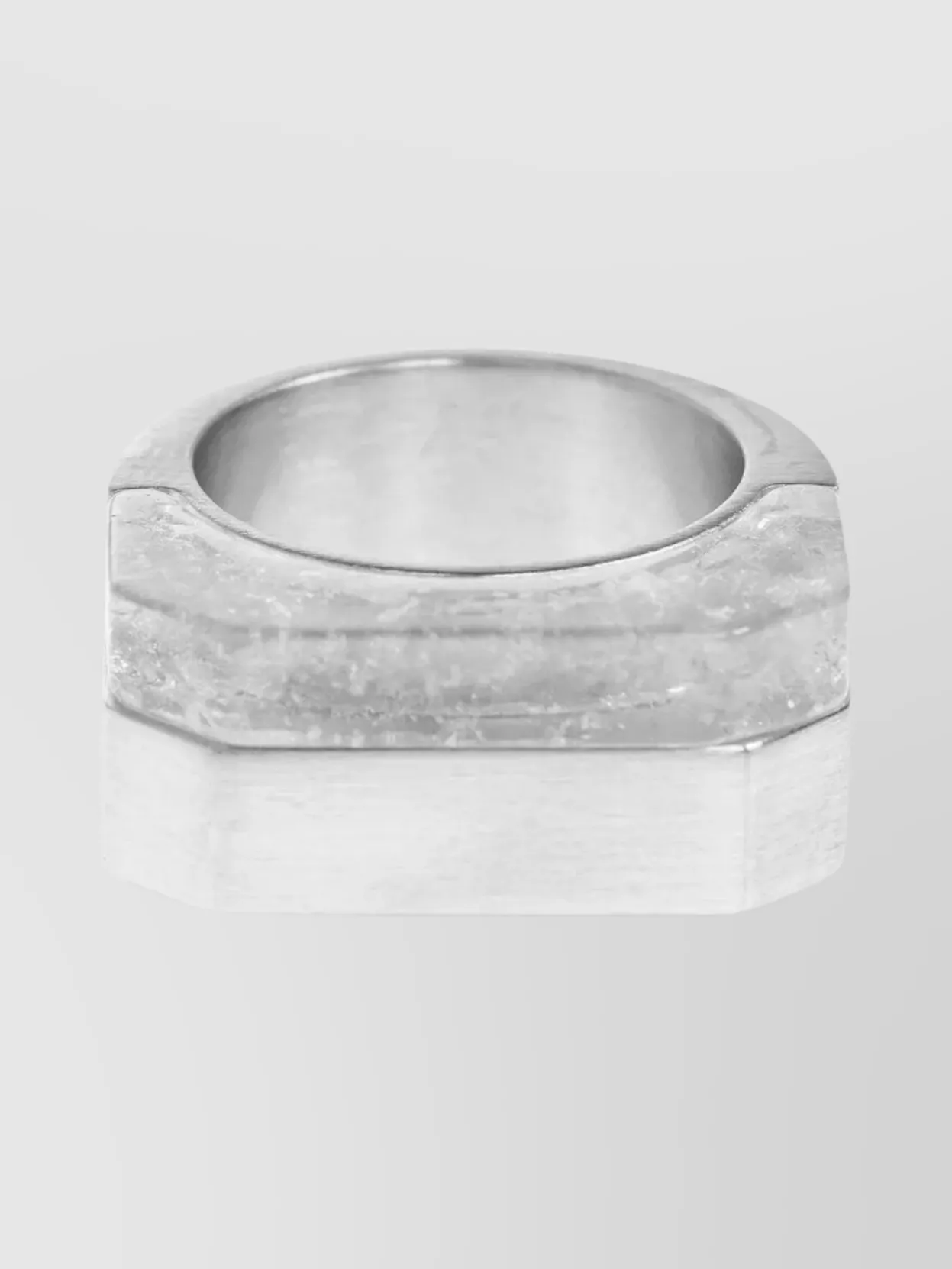 Rick Owens Double Crystal Square Ring