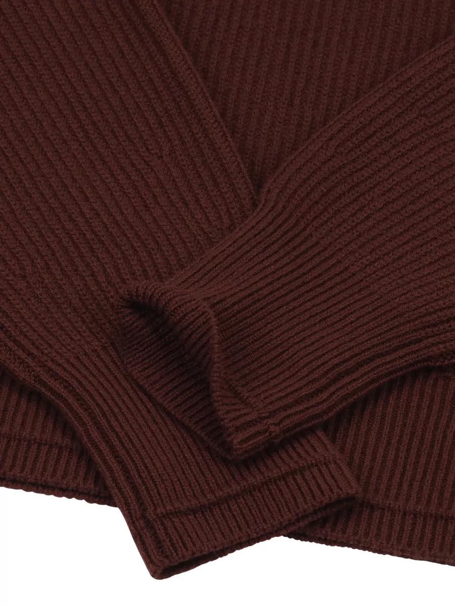 Entire Studios Wool Ribbed Quarter Zip Jumper