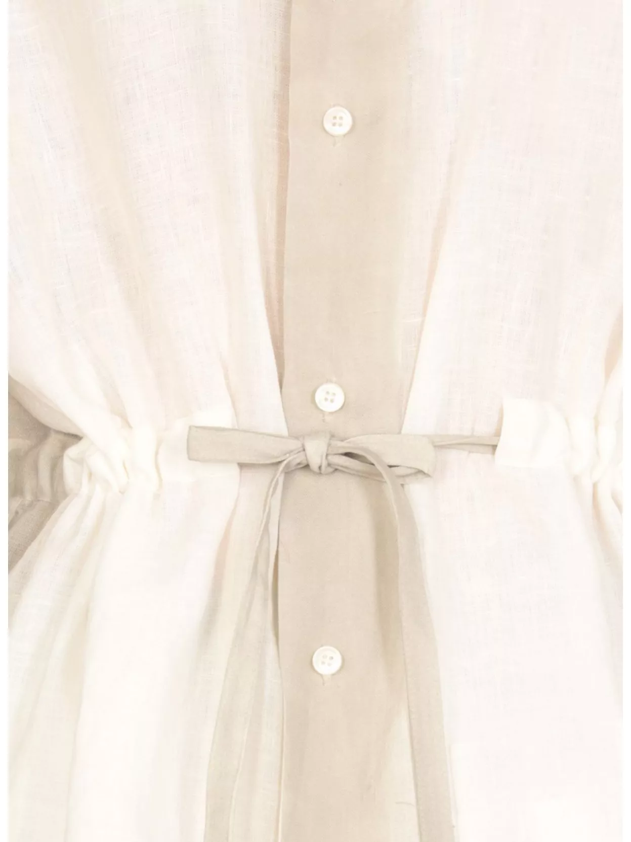 Fabiana Filippi Linen Vest Belted Waist