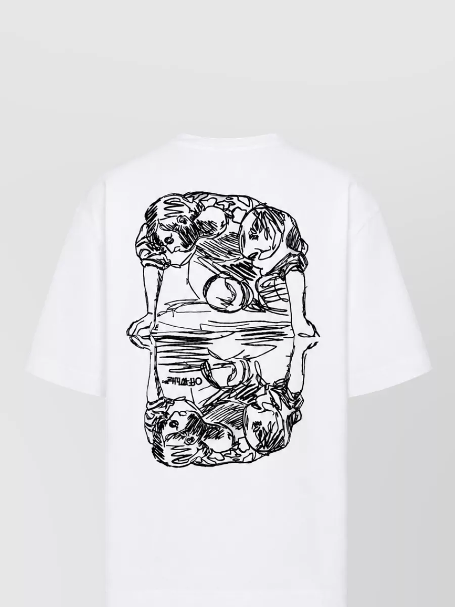 Off-White Cotton Scribble Narciso Skate Short-Sleeve T-Shirt