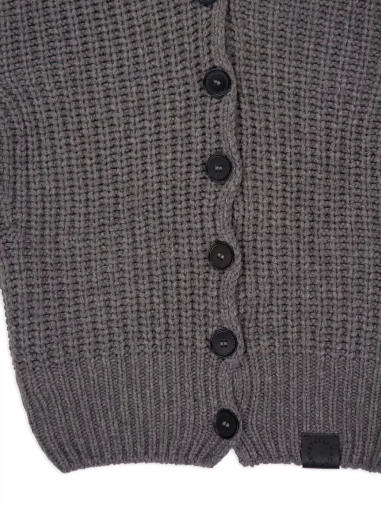 Stella Mccartney Hooded Ribbed Recycled-cashmere And Wool-blend Cardigan In Gray