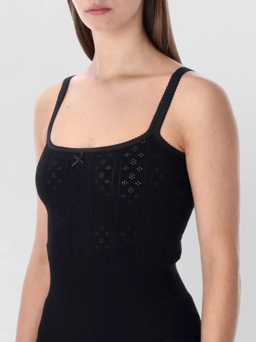 Jw Anderson Pointelle Knit Fitted Cami Top