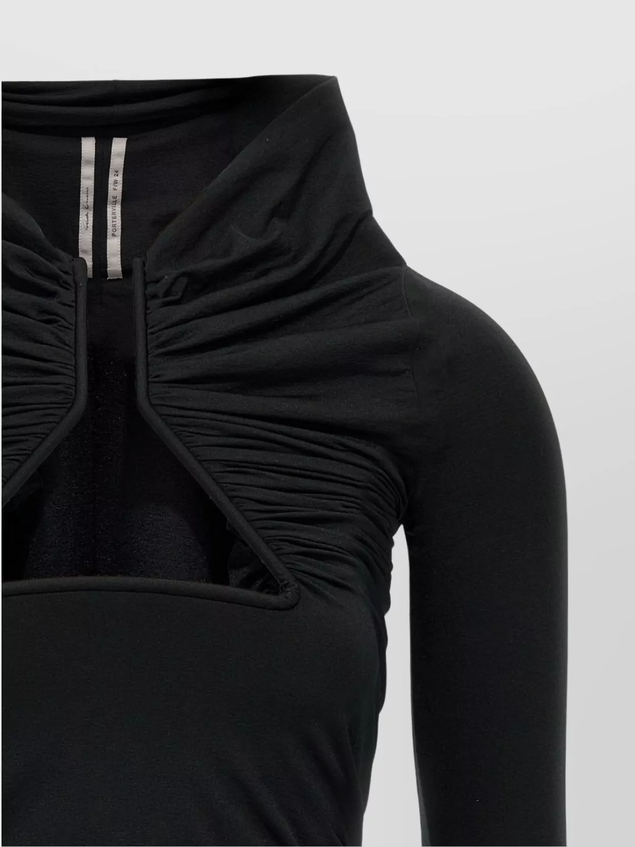 Rick Owens 'Prong' Cropped Hooded Top