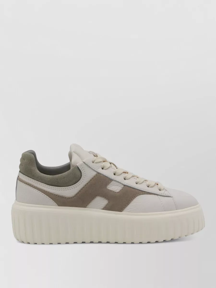 Hogan Casual Sneakers With Platform Sole And Suede Accents
