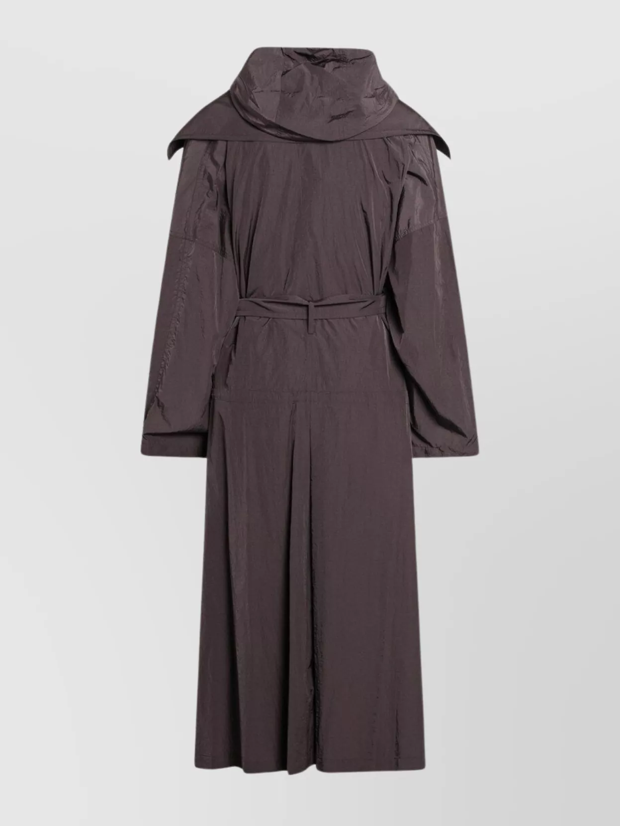 Sportmax Coffee-colored Oversized Taffeta Trench Coat In Brown