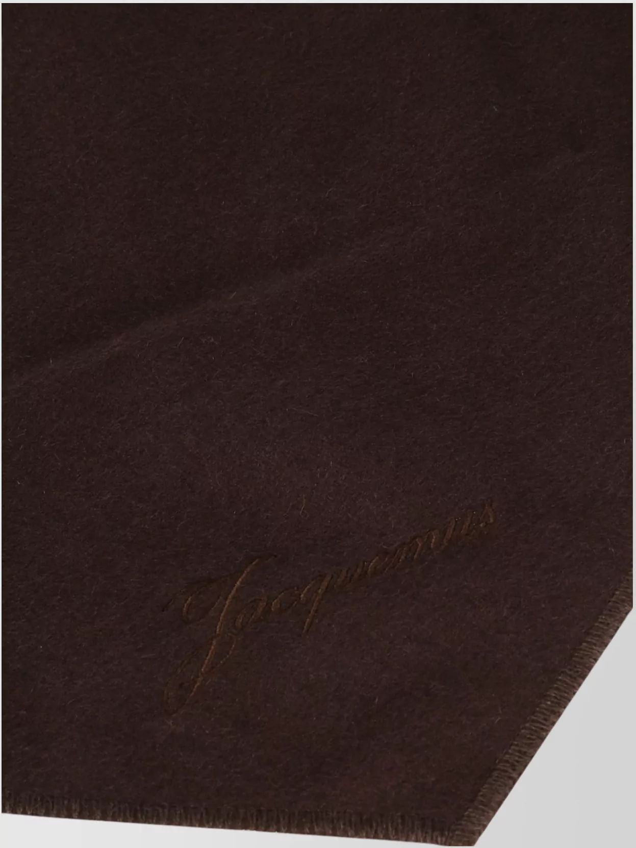 Jacquemus Triangle Cashmere Scarf Pointed Tip In Brown