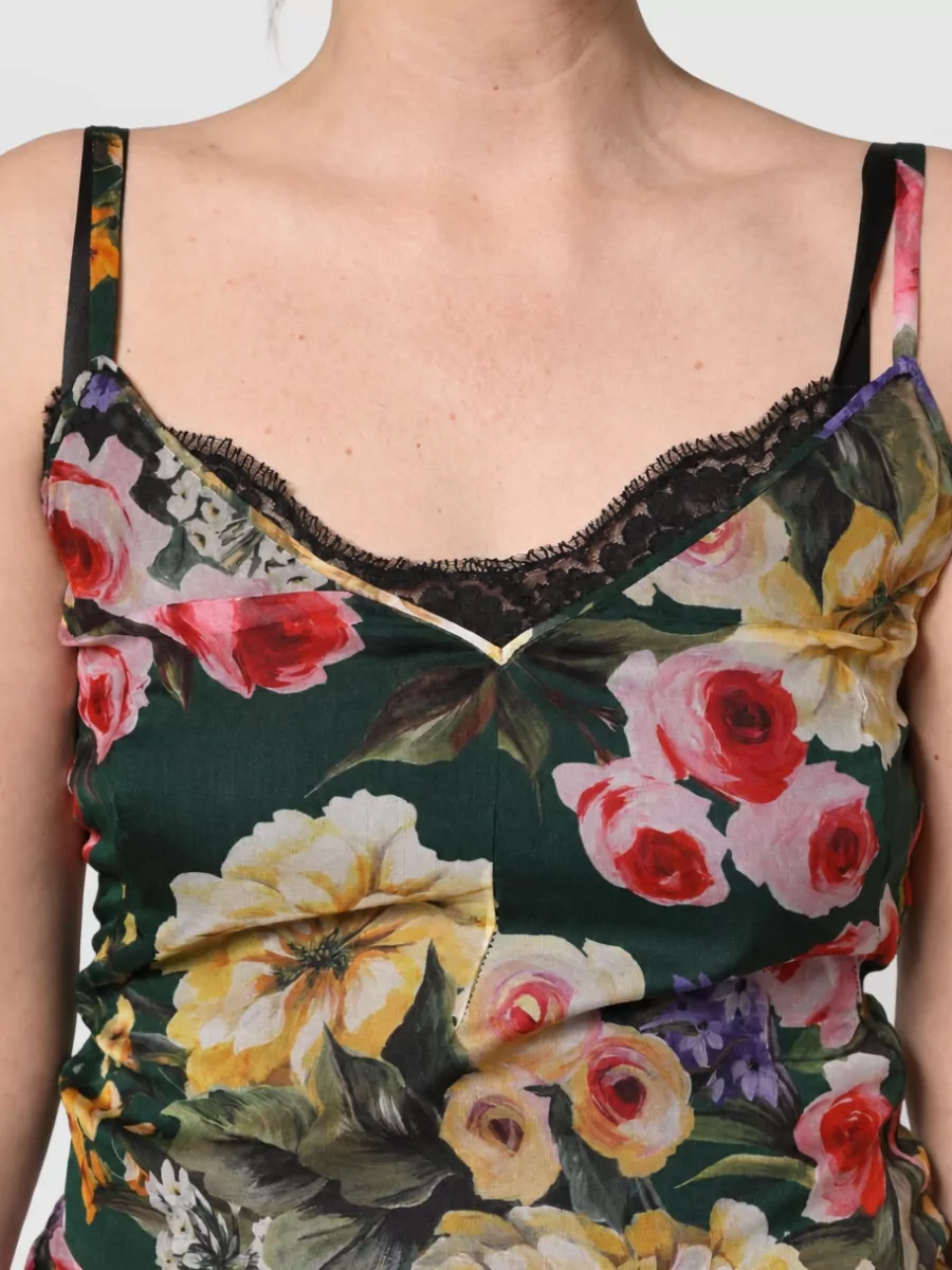 Dolce&Gabbana Silk Floral Print Mini Dress