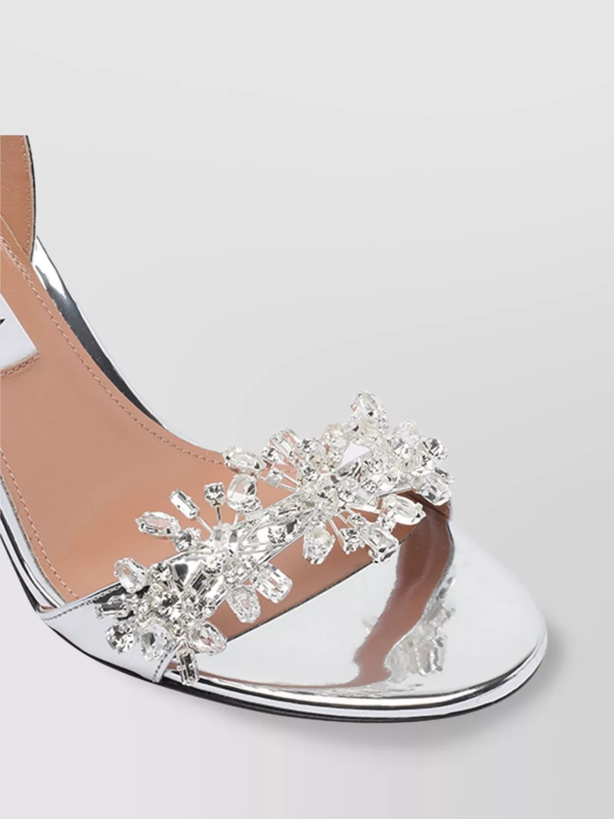Aquazzura Crystal Embellished Leather Slingback Pumps