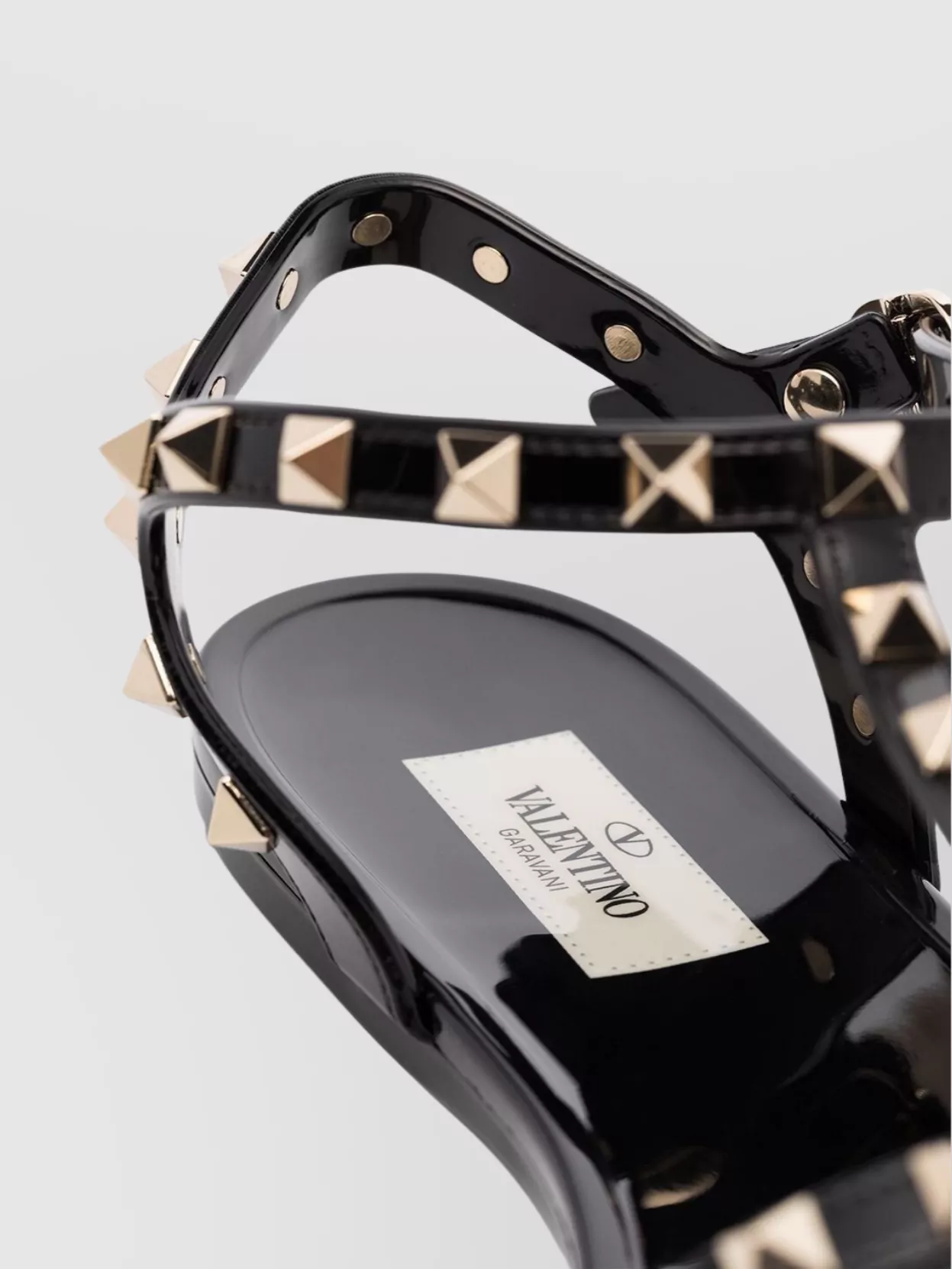 Valentino Rockstud Flat Sandals Ankle Strap