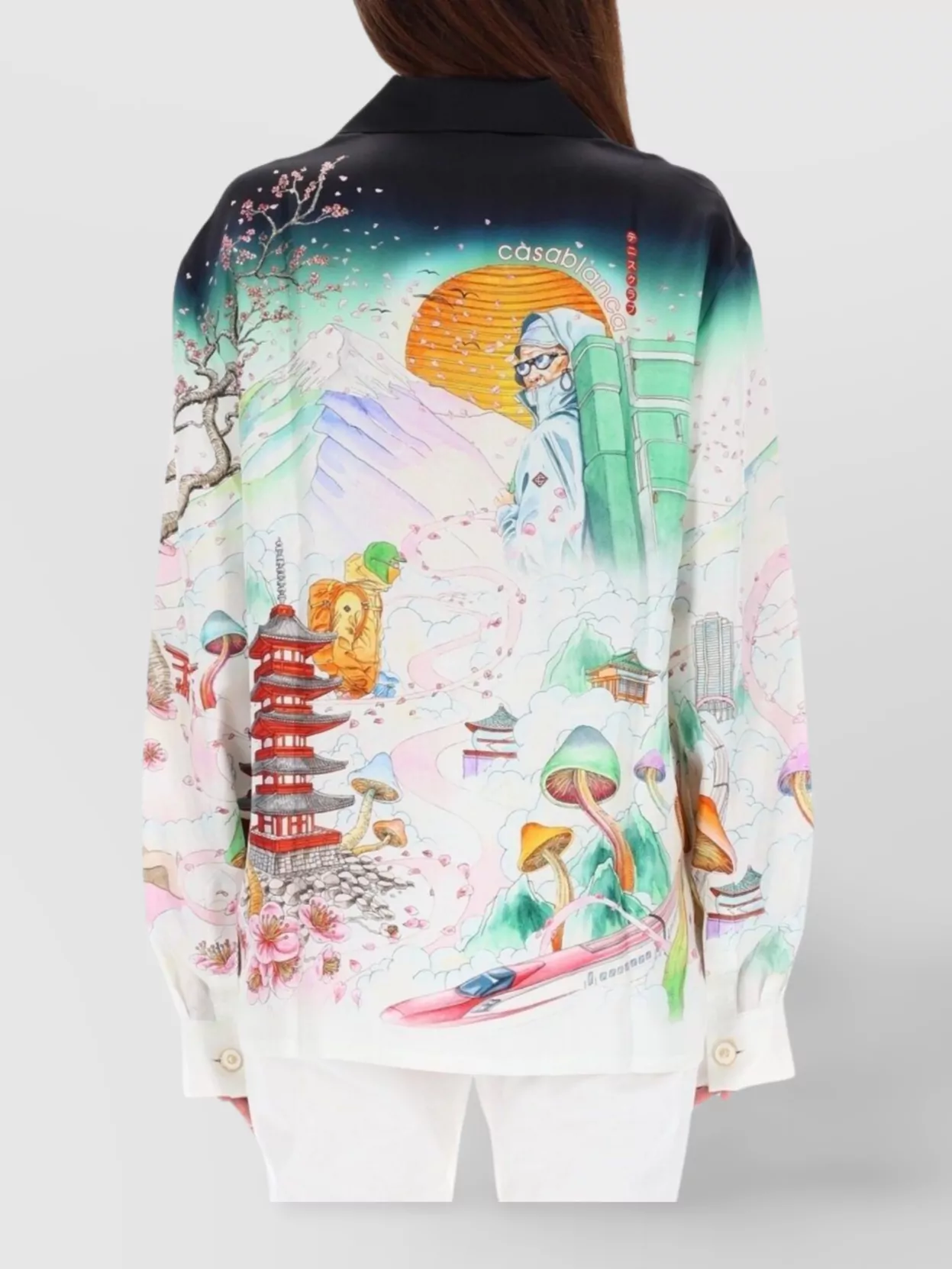 Casablanca Floral Design Long Sleeve Shirt