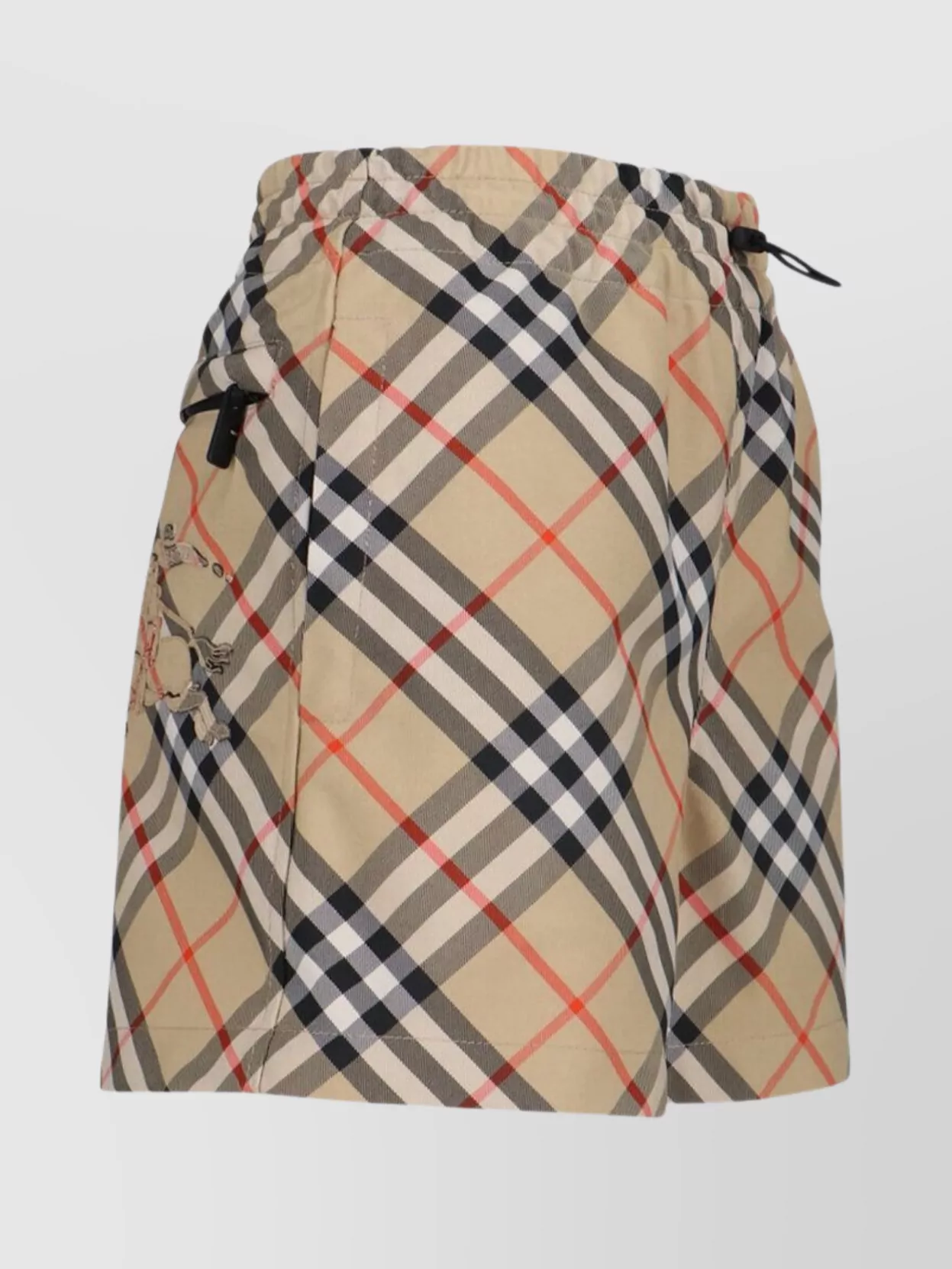 Burberry Checkered Straight Shorts Elastic Waistband