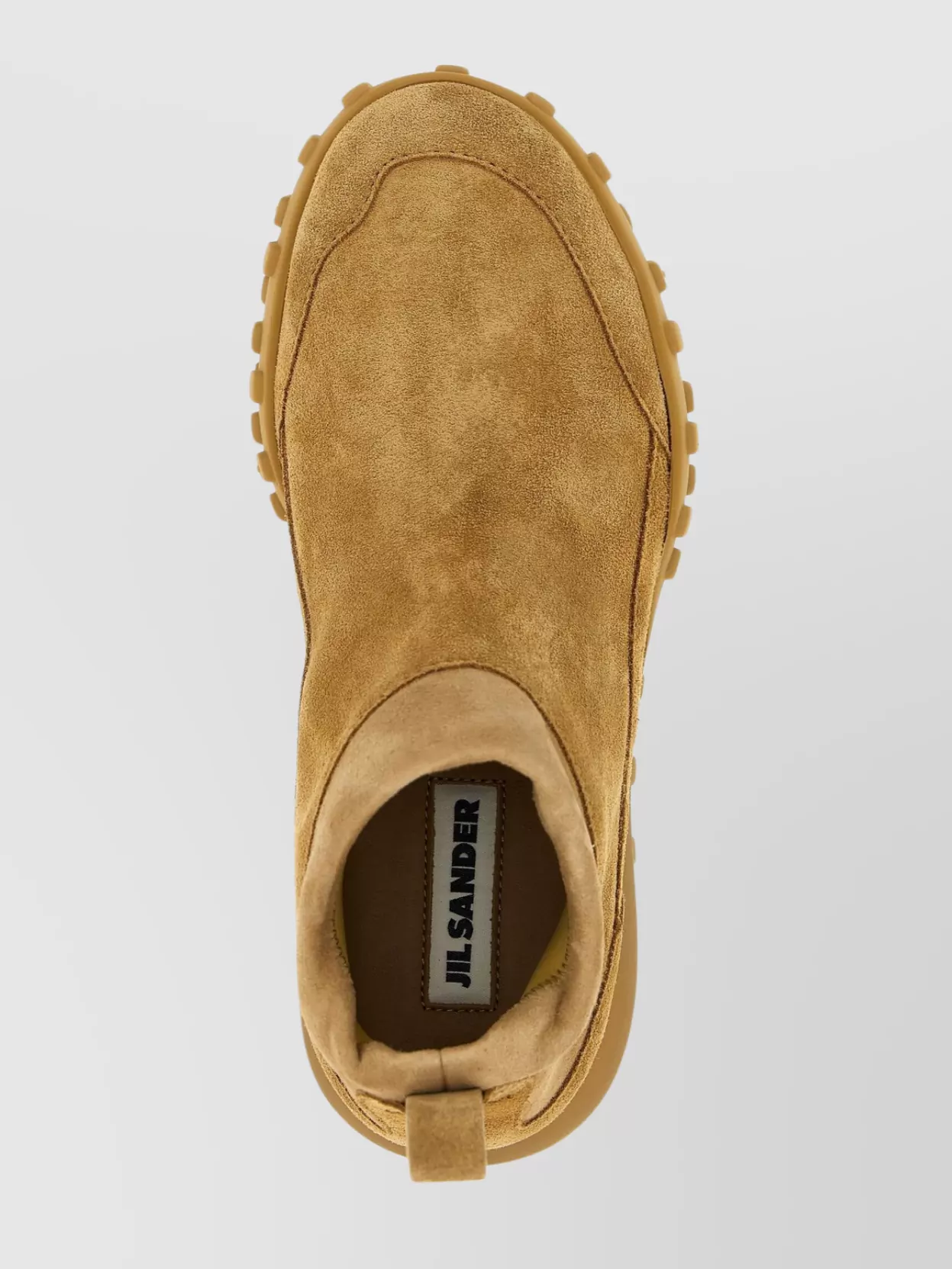 Jil Sander High Top Boots With Lug Sole And Suede Finish
