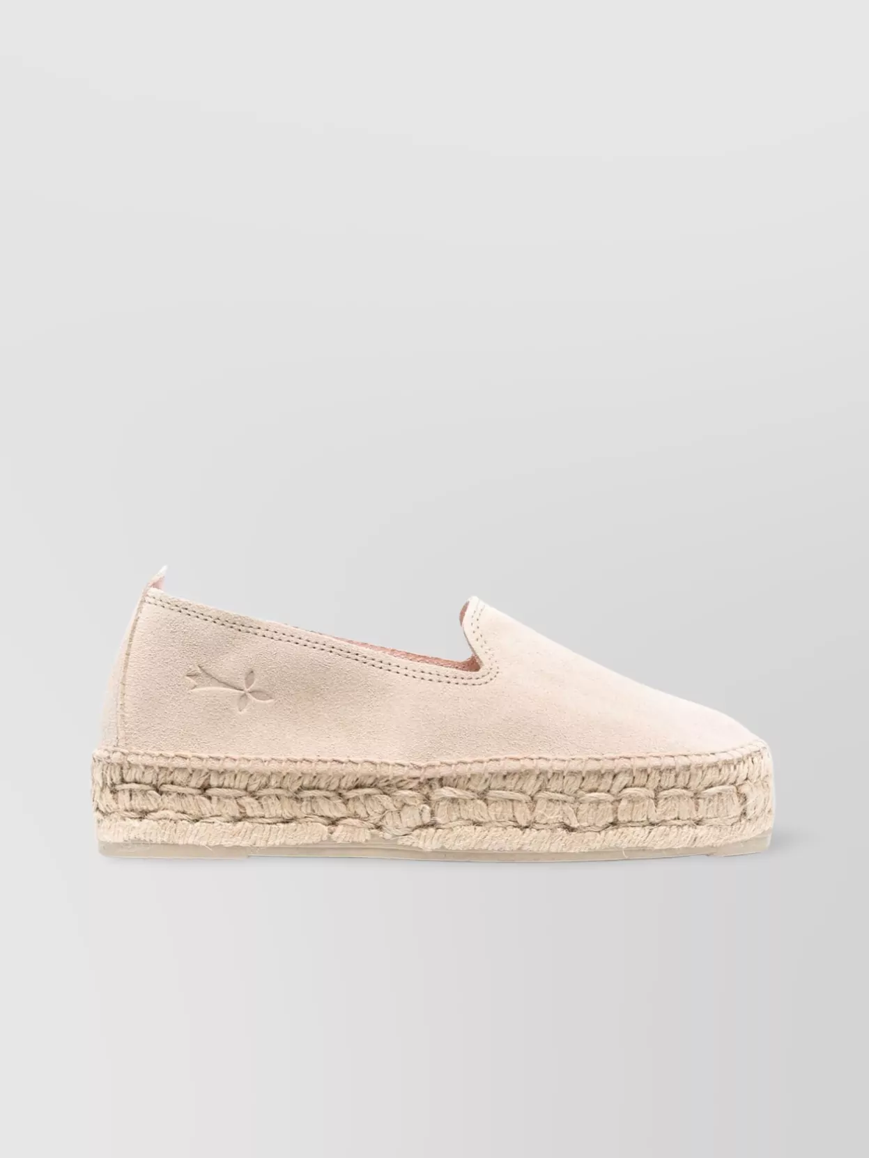 Manebi Hamptons Jute Sole Round Toe Espadrilles In White