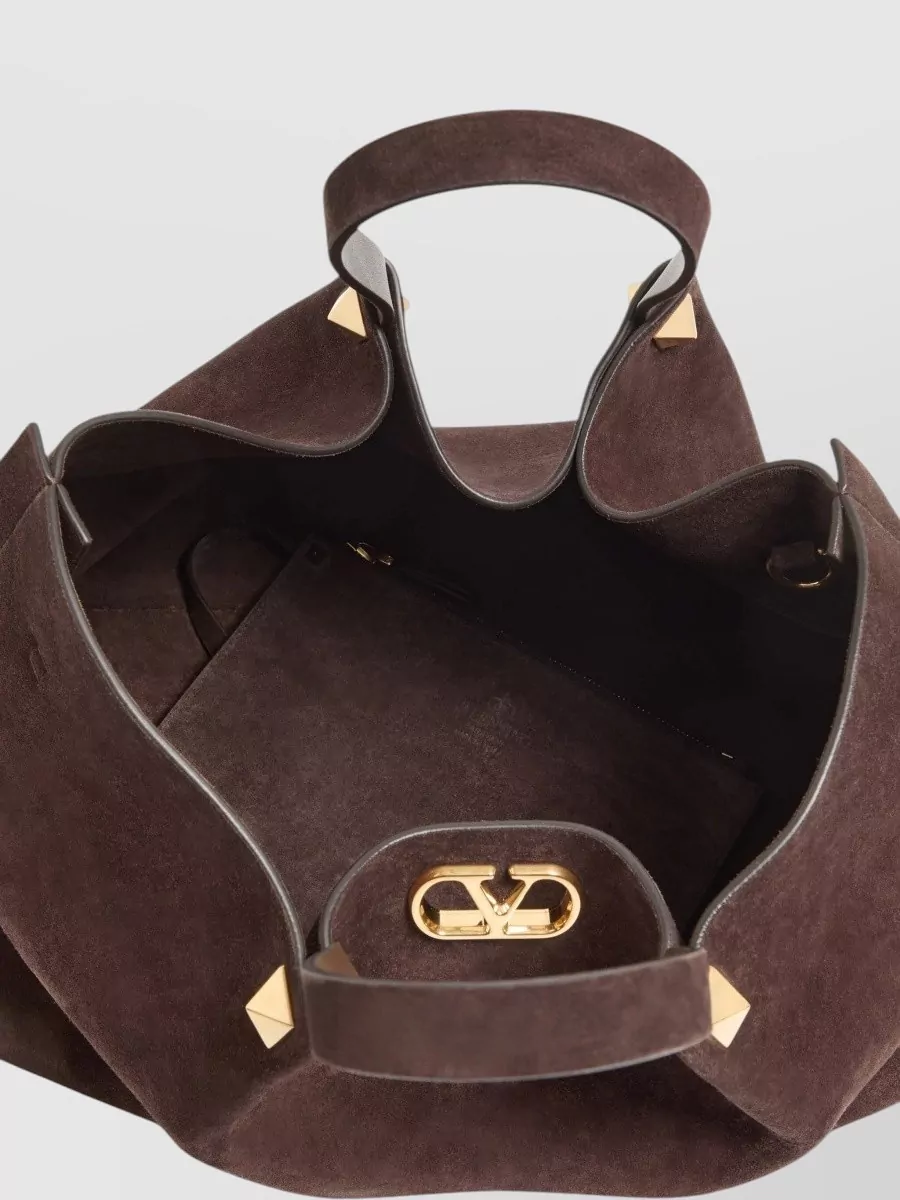 Valentino Suede Leather Large Tote Bag