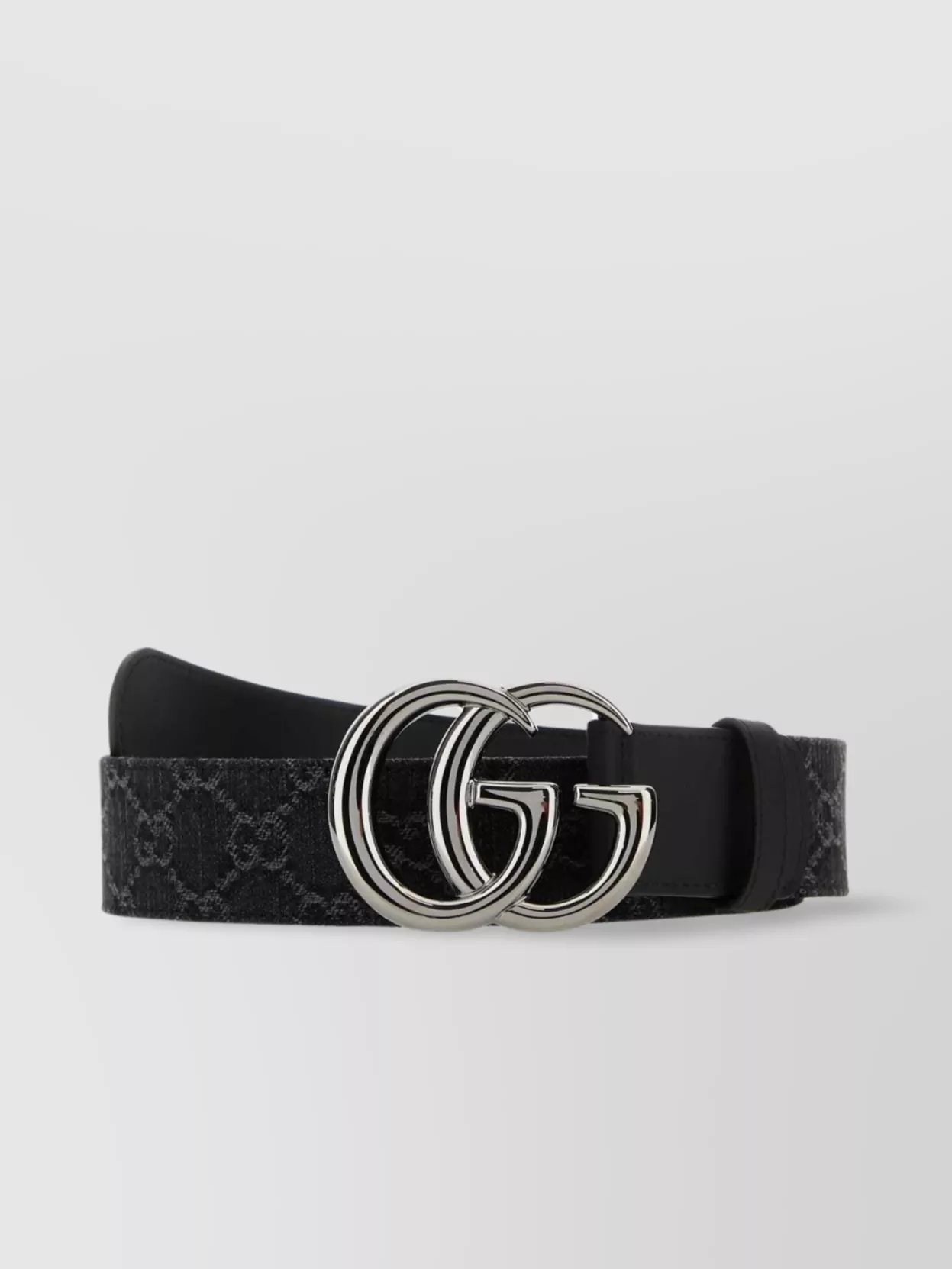 Shop Gucci Versatile Adjustable Denim Snake Belt In Black