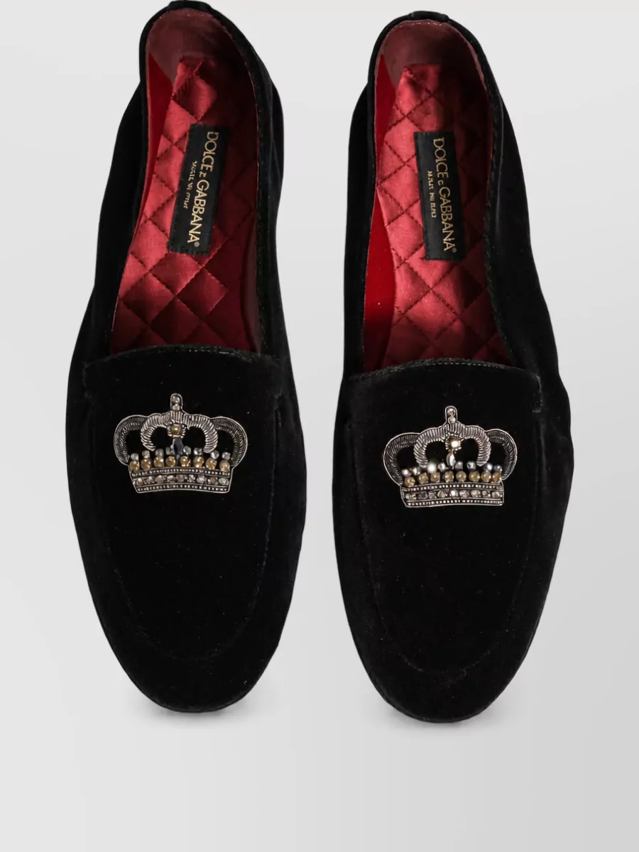 Dolce&Gabbana Leather Embellished Loafers