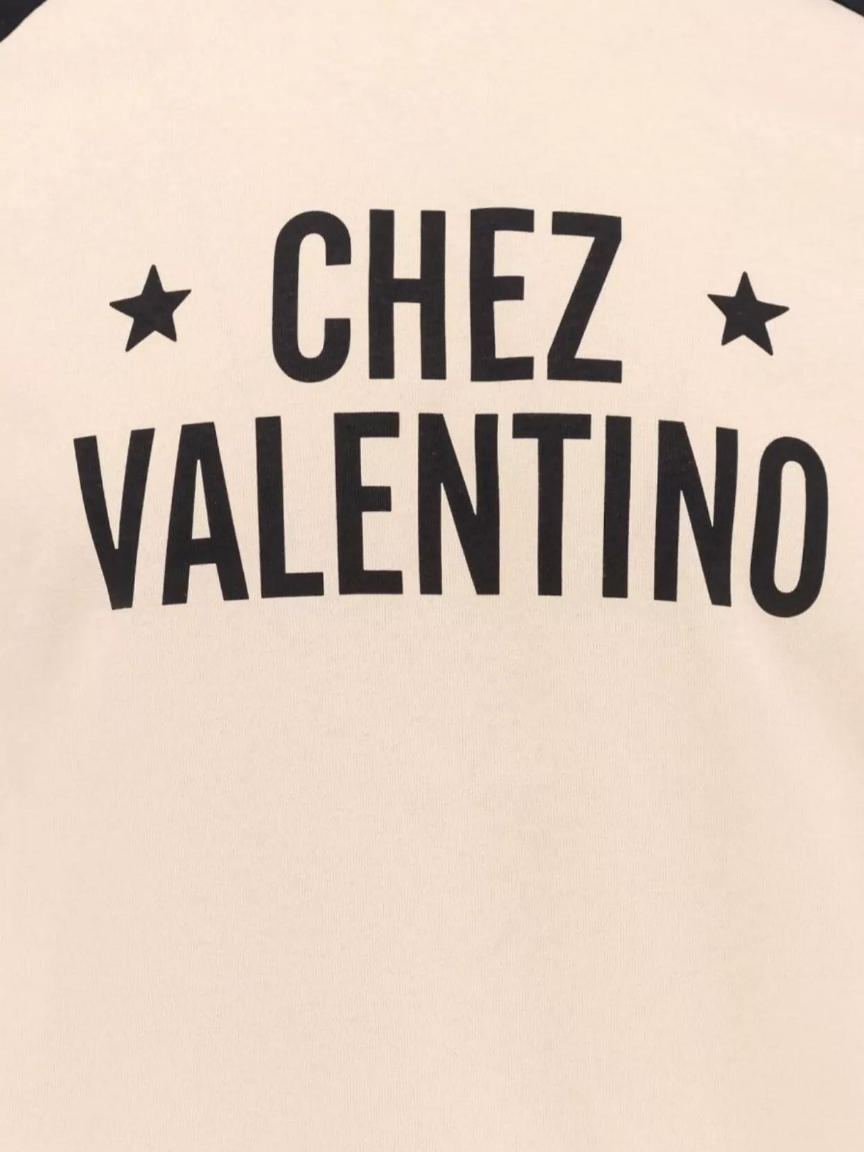Valentino Sleeve Contrast Graphic Print Crew Neck