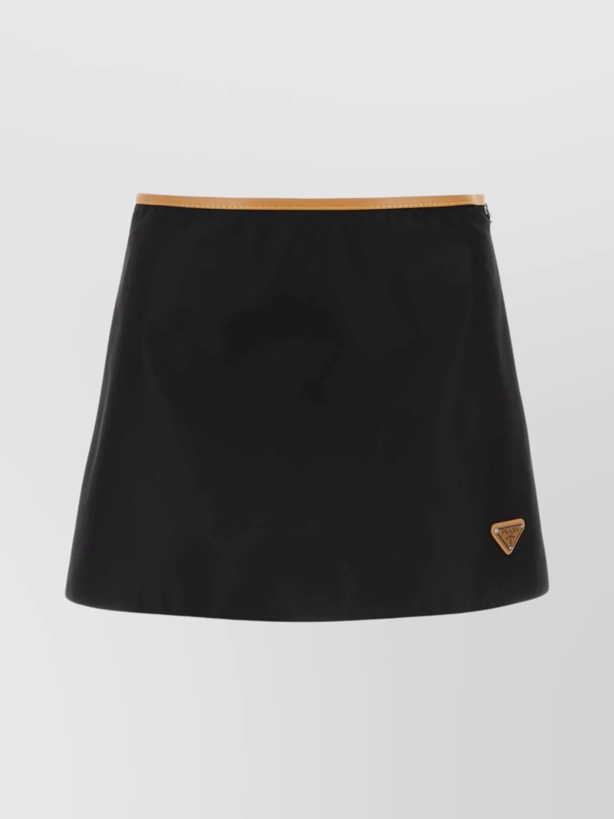 Shop Prada Nylon Trimmed Mini Skirt