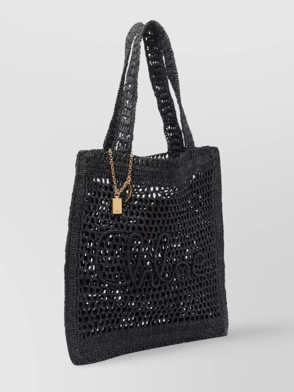 Chloé Rafia Summer Banana Tote Bag