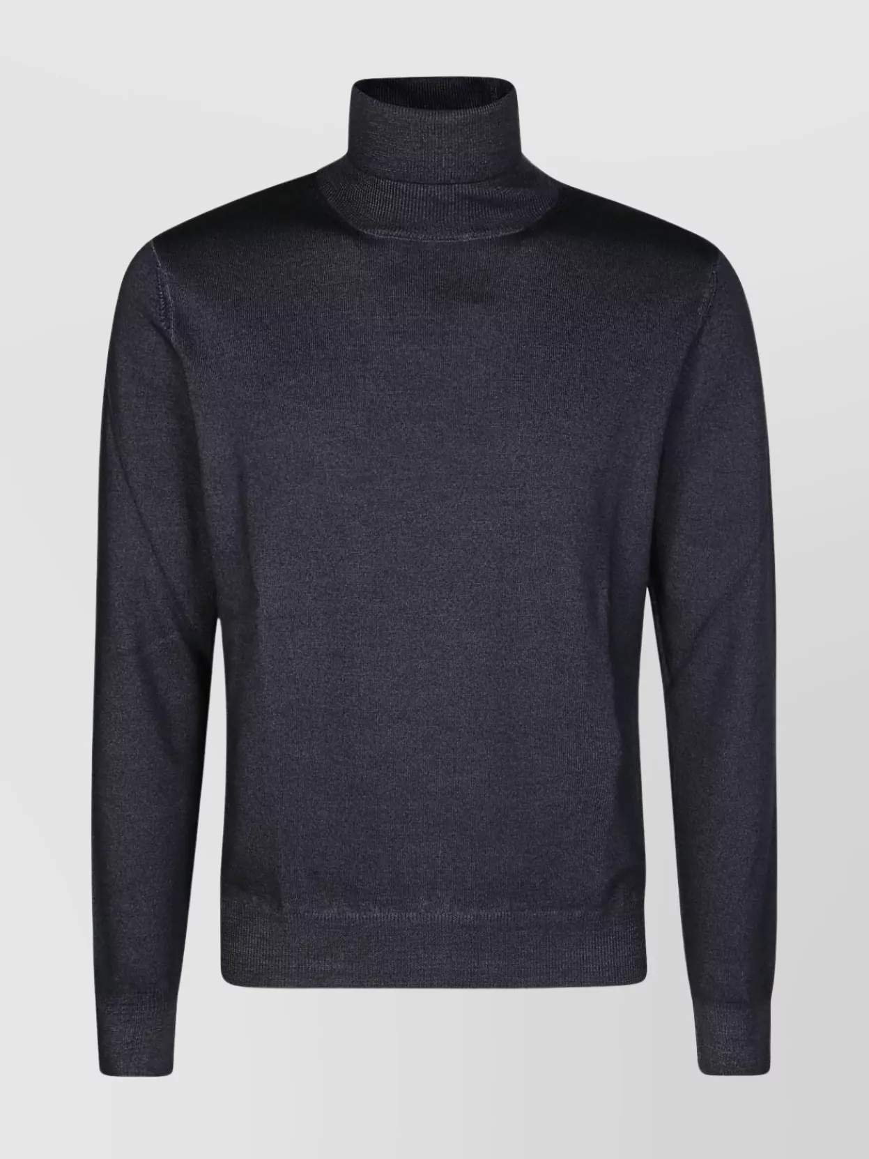 Shop Tagliatore Ribbed Turtleneck Sweater With Cuffs And Hem