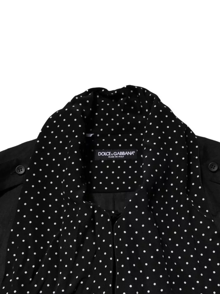 Dolce&Gabbana Silk Linen Polka Dot Long-Sleeve Shirt