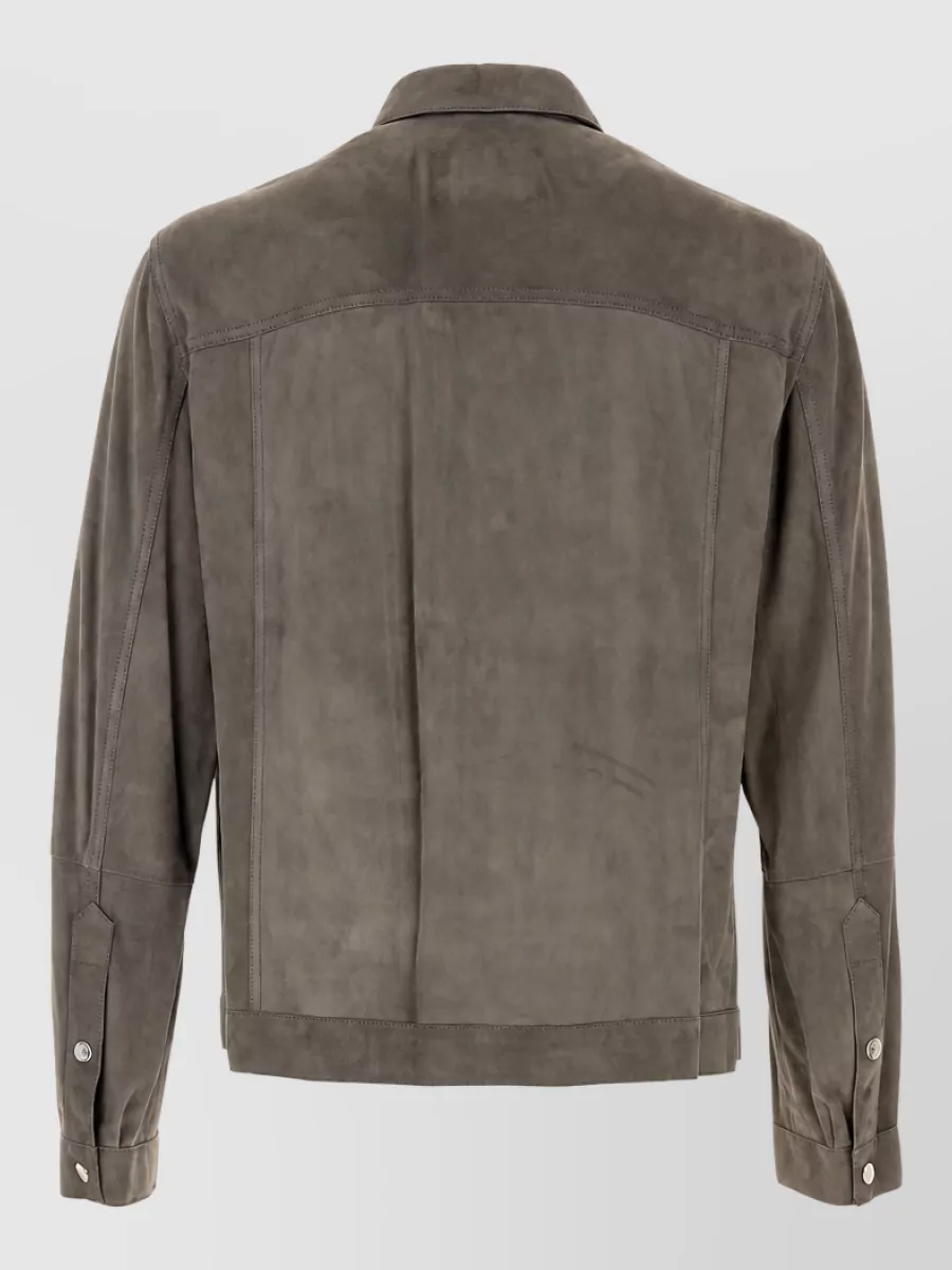 Brunello Cucinelli Suede Leather Overshirt