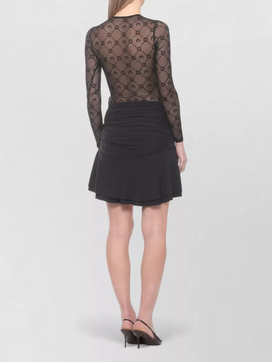 Marine Serre Asymmetric Drape Mini Dress