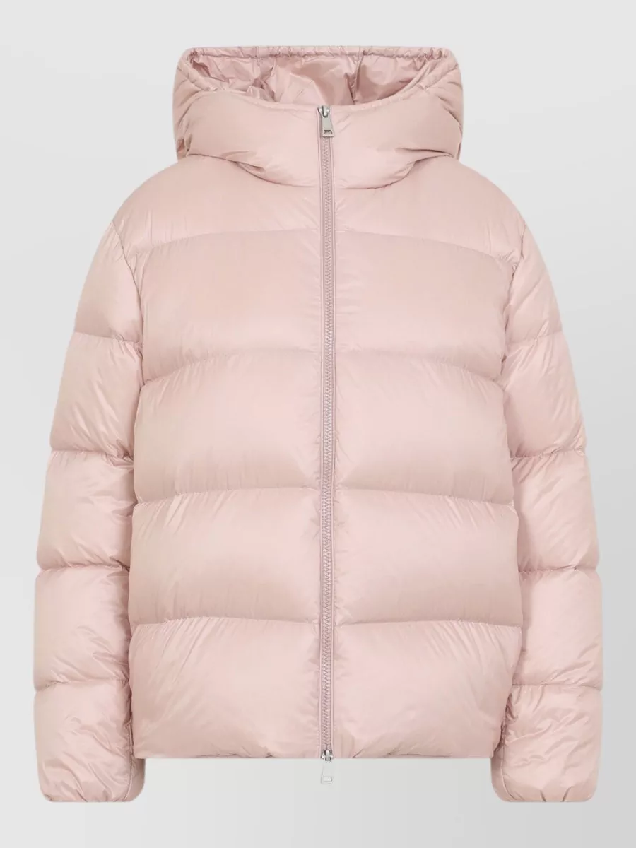 Moncler down hooded short puffer jacket