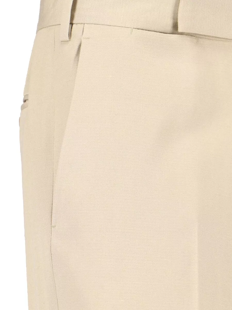 Lardini Straight Leg Trousers Belt Loops Back Pockets
