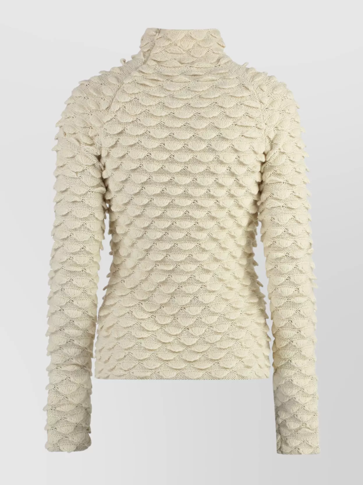 Bottega Veneta Knit Turtleneck Sweater With Fish Scale Design