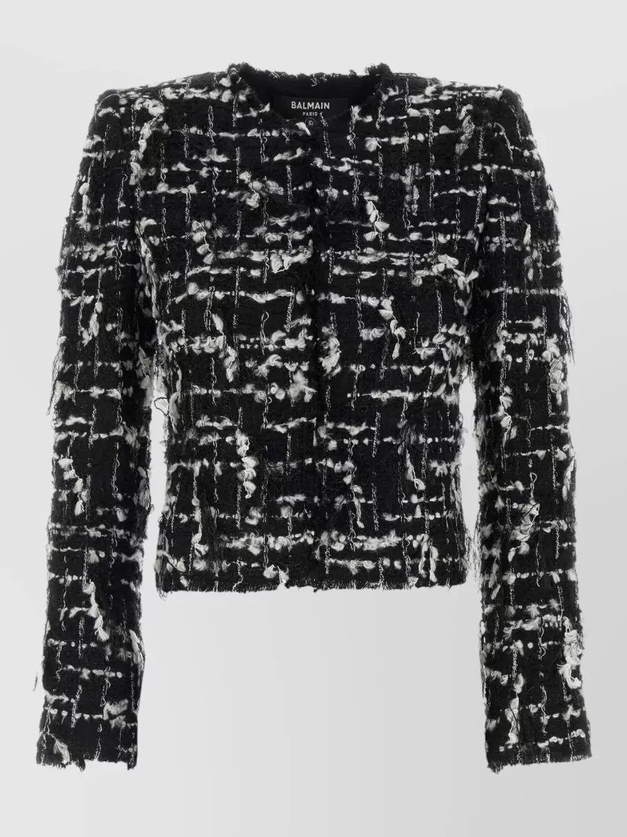 Balmain two-tone tweed blazer