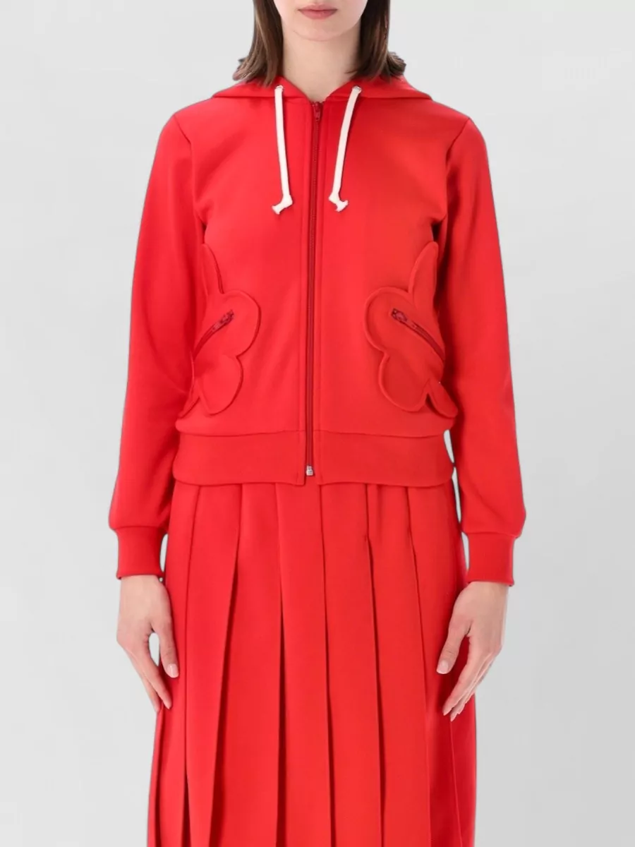 Comme des Garçons hooded fleece zip jacket