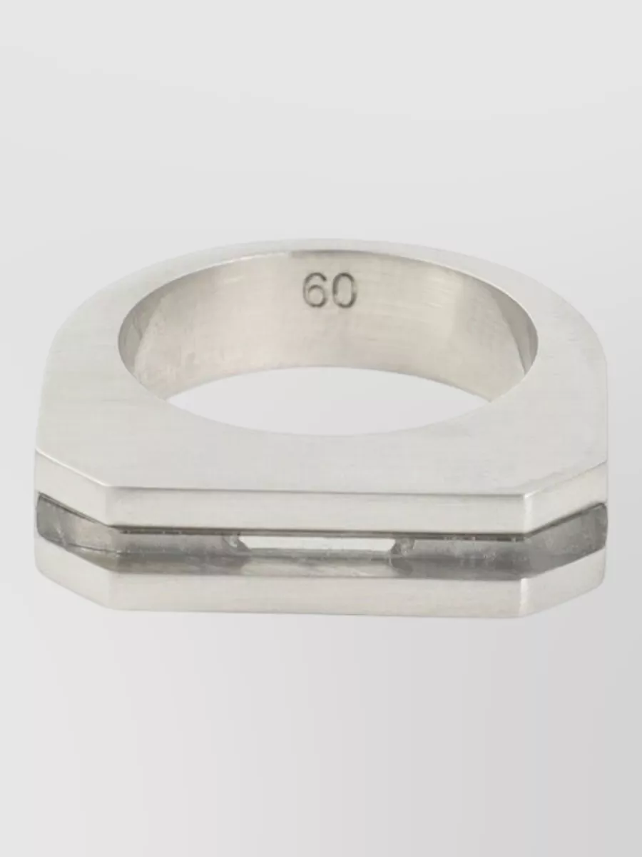 Rick Owens Crystal Ring Hollywood Two Tone Geometry