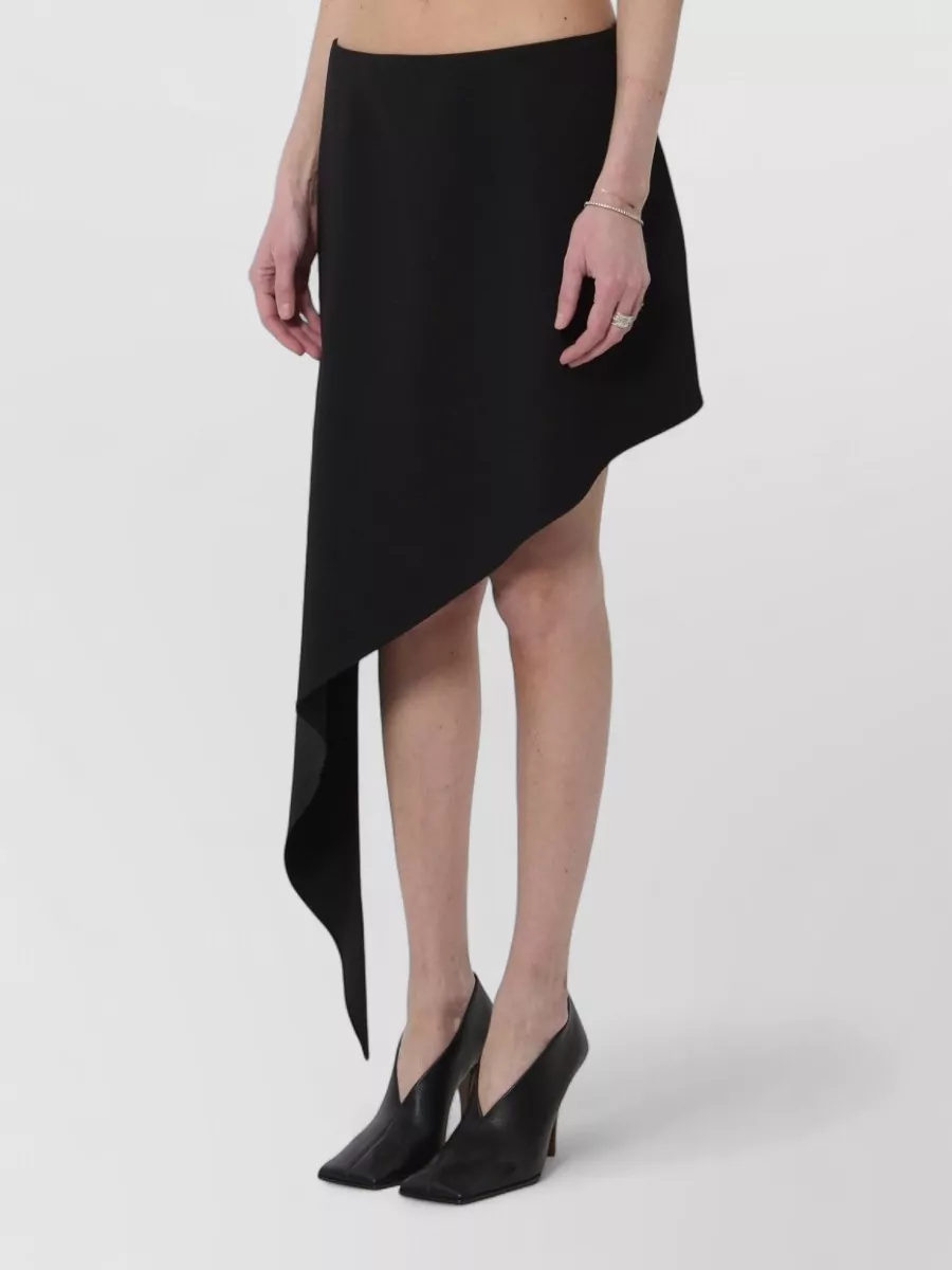 Alaïa virgin wool asymmetric mid-rise mini skirt