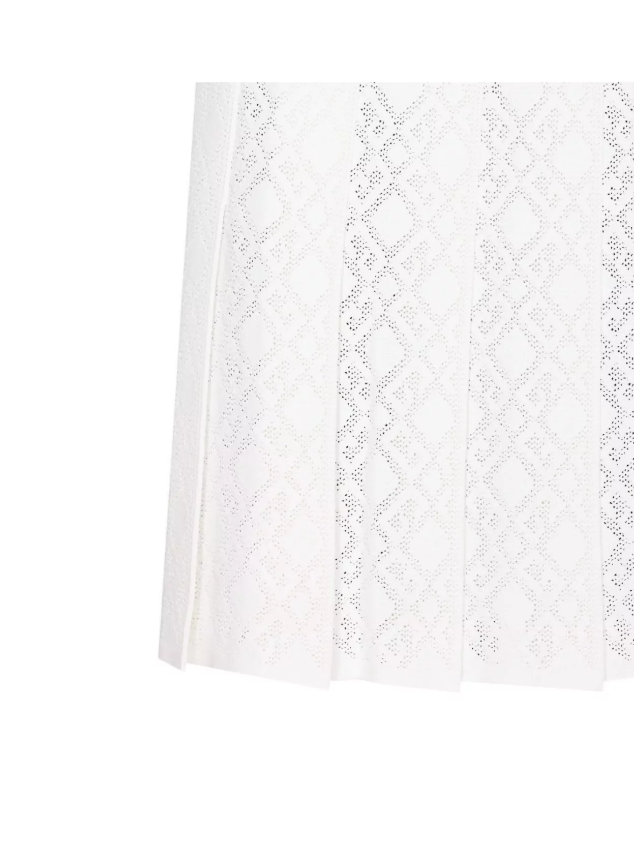 Givenchy A-line Skirt With Embroidered Perforated Pleated Design