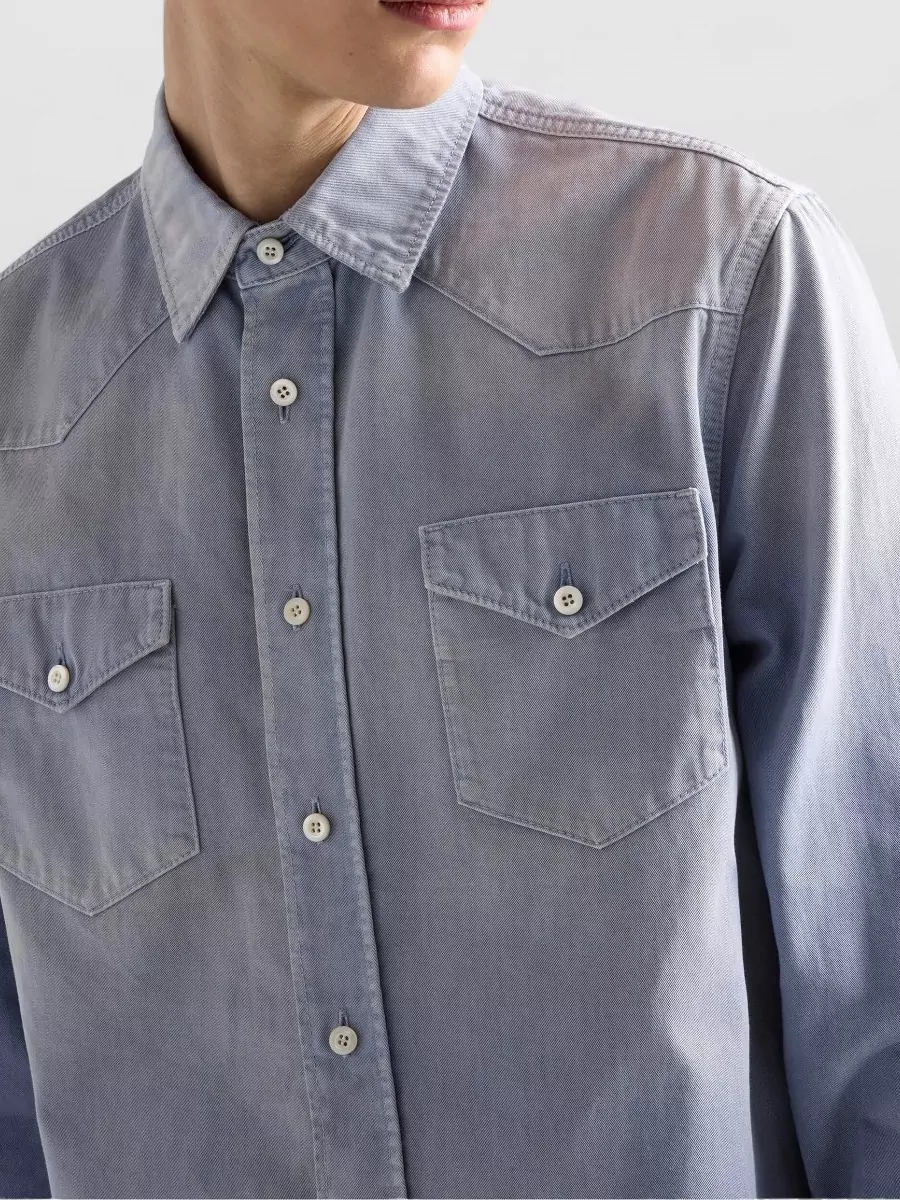 Prada Shirt Button Down Collar Chest Pockets