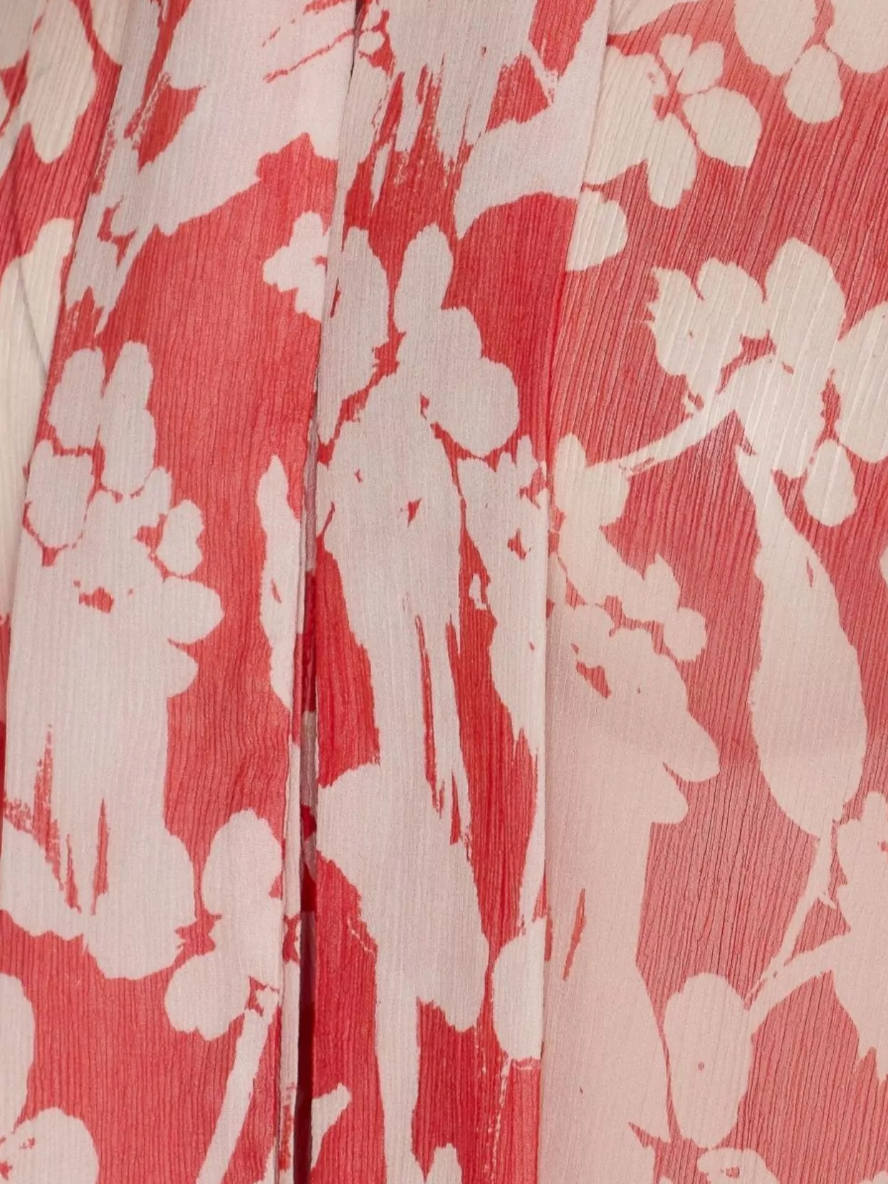 Victoria Beckham Draped Floral Sheer Long Sleeve Top
