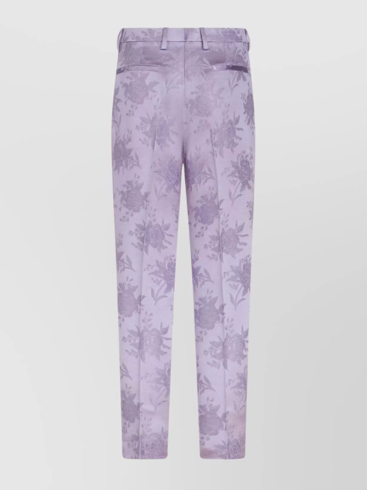 Shop Etro Straight Floral Jacquard Trousers